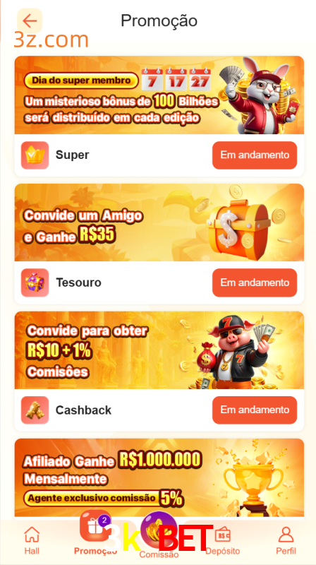 Bônus e Promoções